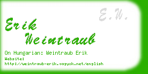 erik weintraub business card